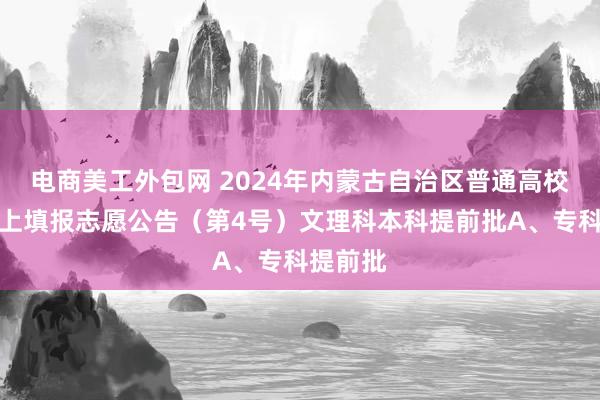 电商美工外包网 2024年内蒙古自治区普通高校招生网上填报志愿公告（第4号）文理科本科提前批A、专科提前批