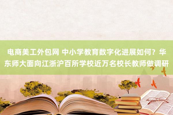 电商美工外包网 中小学教育数字化进展如何？华东师大面向江浙沪百所学校近万名校长教师做调研